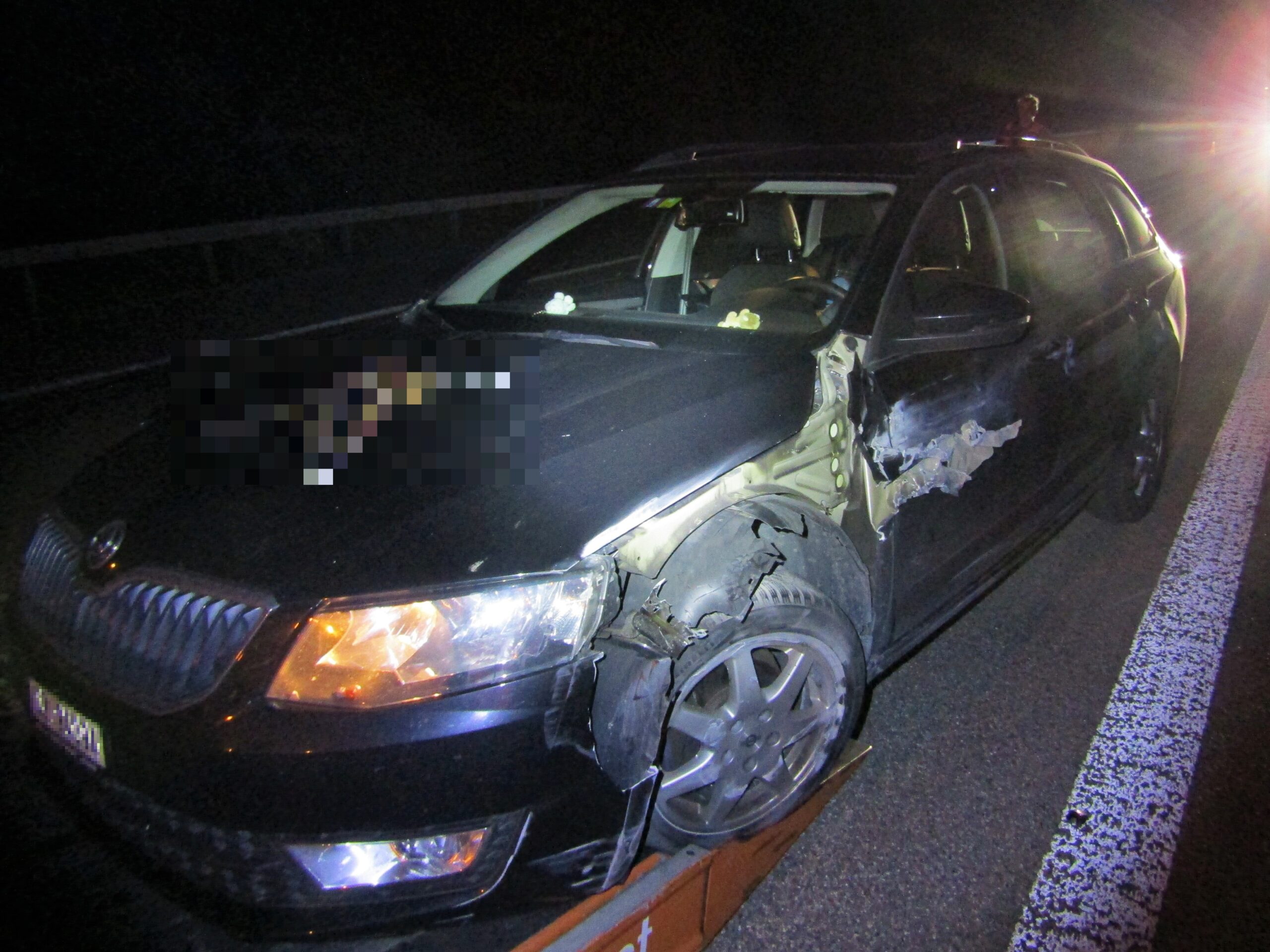 Bilten Gl A Verkehrsunfall Auf Der Autobahn Eine Person Leicht