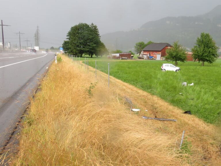 Mollis Gl A Wegen Aquaplaning Kontrolle Ber Fahrzeug Verloren