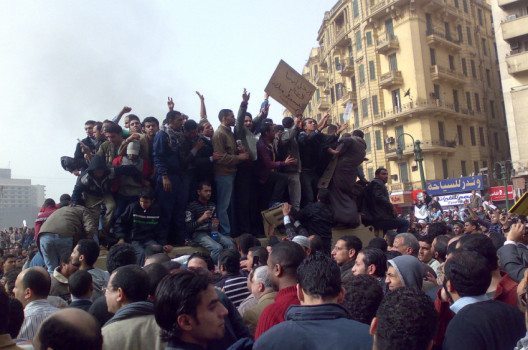 Proteste auf dem Tahrir-Platz in Kairo - damals noch gegen Ex-Präsident Mubarak.
