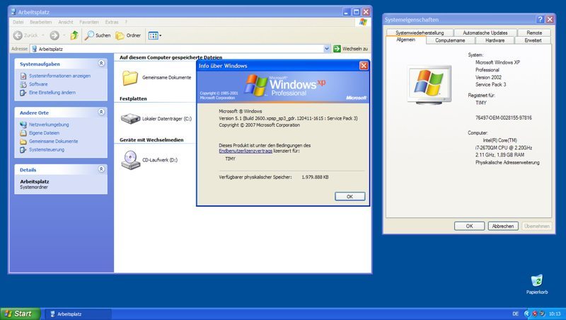 Windows XP Desktop (Bild: Bernard Ladenthin / wikipedia.org)