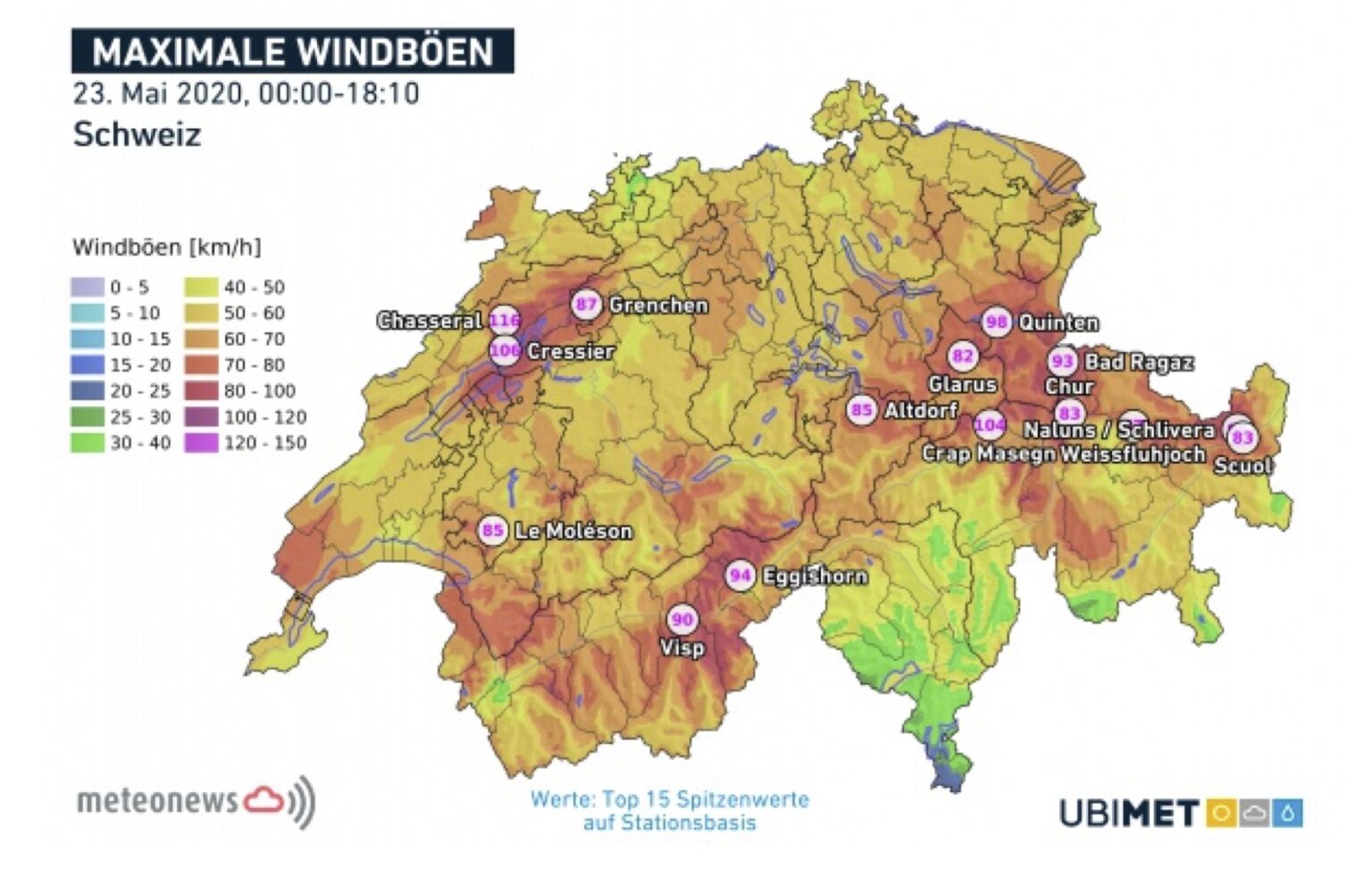 Schweiz-Wetter: Bilanz der Kaltfront vom Samstag - Polizei.news