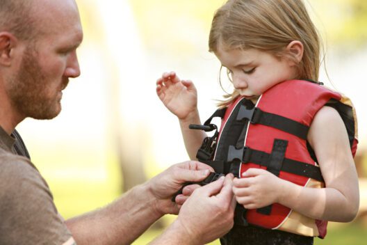 Keine Schlauchbootfahrt ohne Rettungsweste, vor allem Kinder sollten immer eine tragen! (Bild: martinho smart - shutterstock.com)