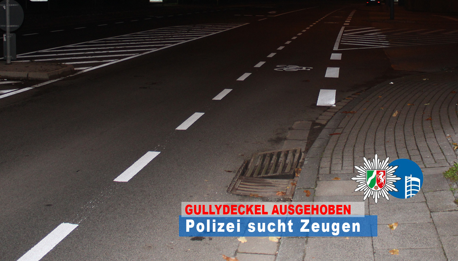 Gullydeckel Auf Radweg Ausgehoben - Polizei Sucht Zeugen - Polizei.news