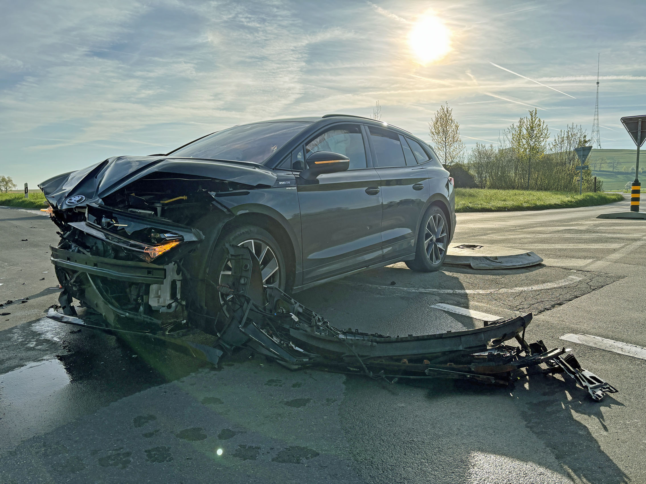 Gunzwil LU: Zwei Autos kollidieren frontal-seitlich – 80’000 Franken Schaden