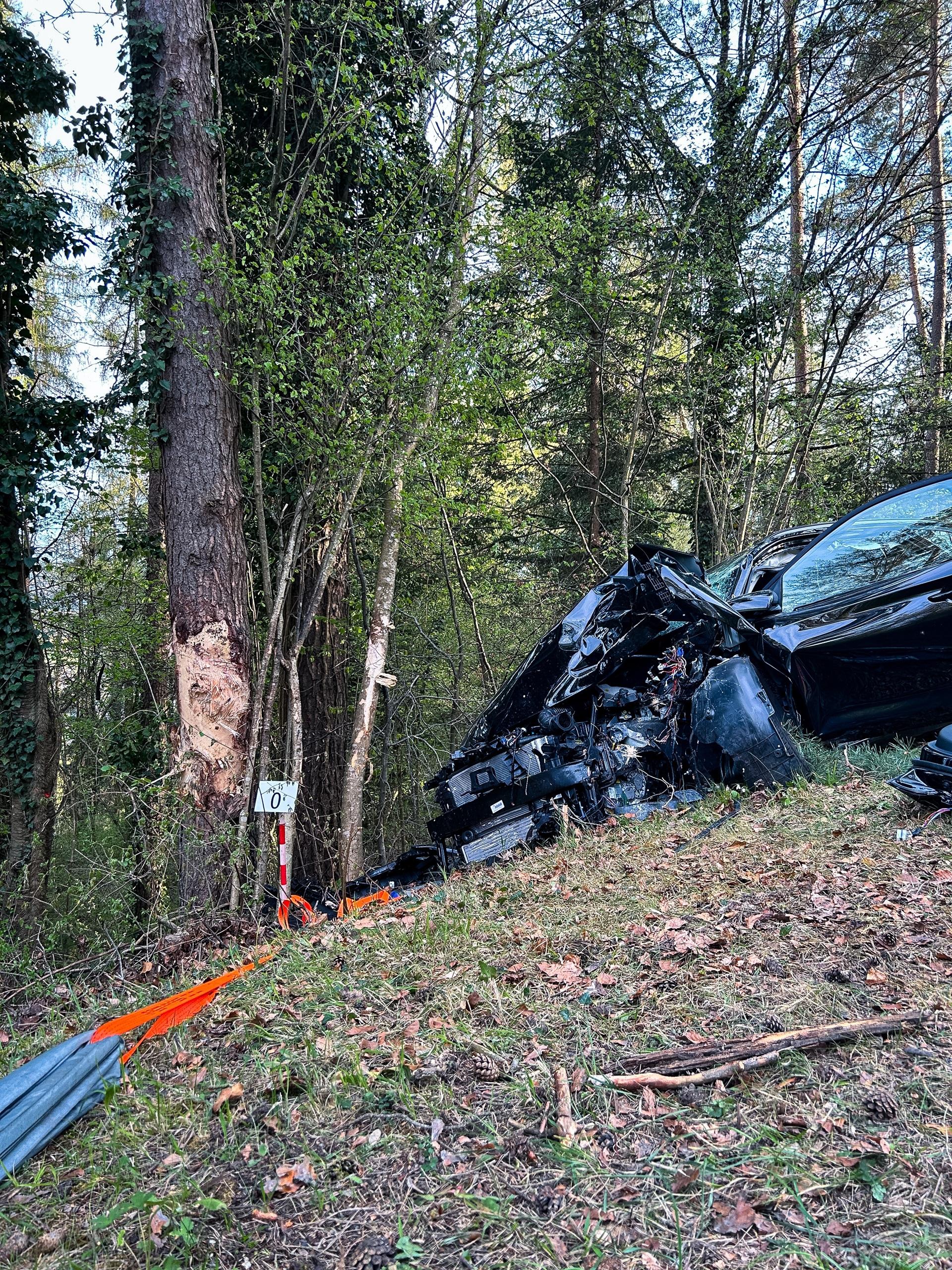 Hüntwangen ZH: Heftiger Selbstunfall – 29-Jähriger kracht in Baum, schwer verletzt