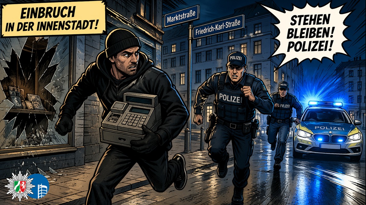 Oberhausen, Nordrhein-Westfalen: Einbrecher mit Beute erwischt – Haftbefehl lag vor