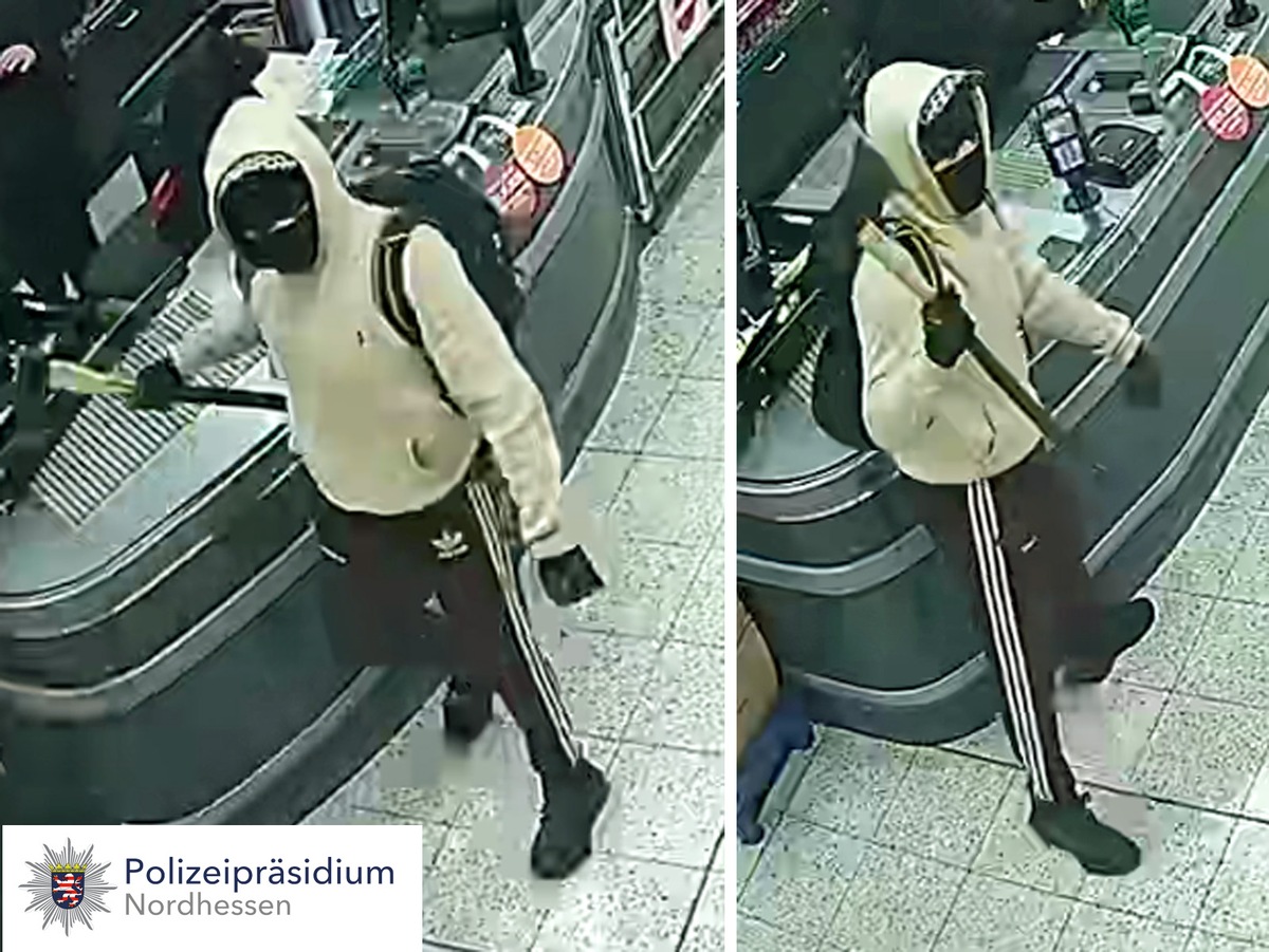 Fuldatal, Hessen: Räuber überfällt Supermarkt mit Axt – Zeugensuche