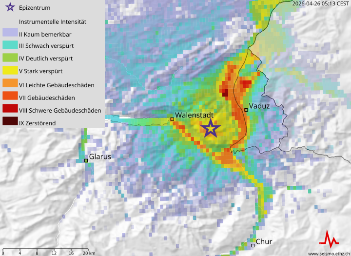 Walenstadt SG: Erdbeben im Seeztal deutlich spürbar – über 400 Meldungen