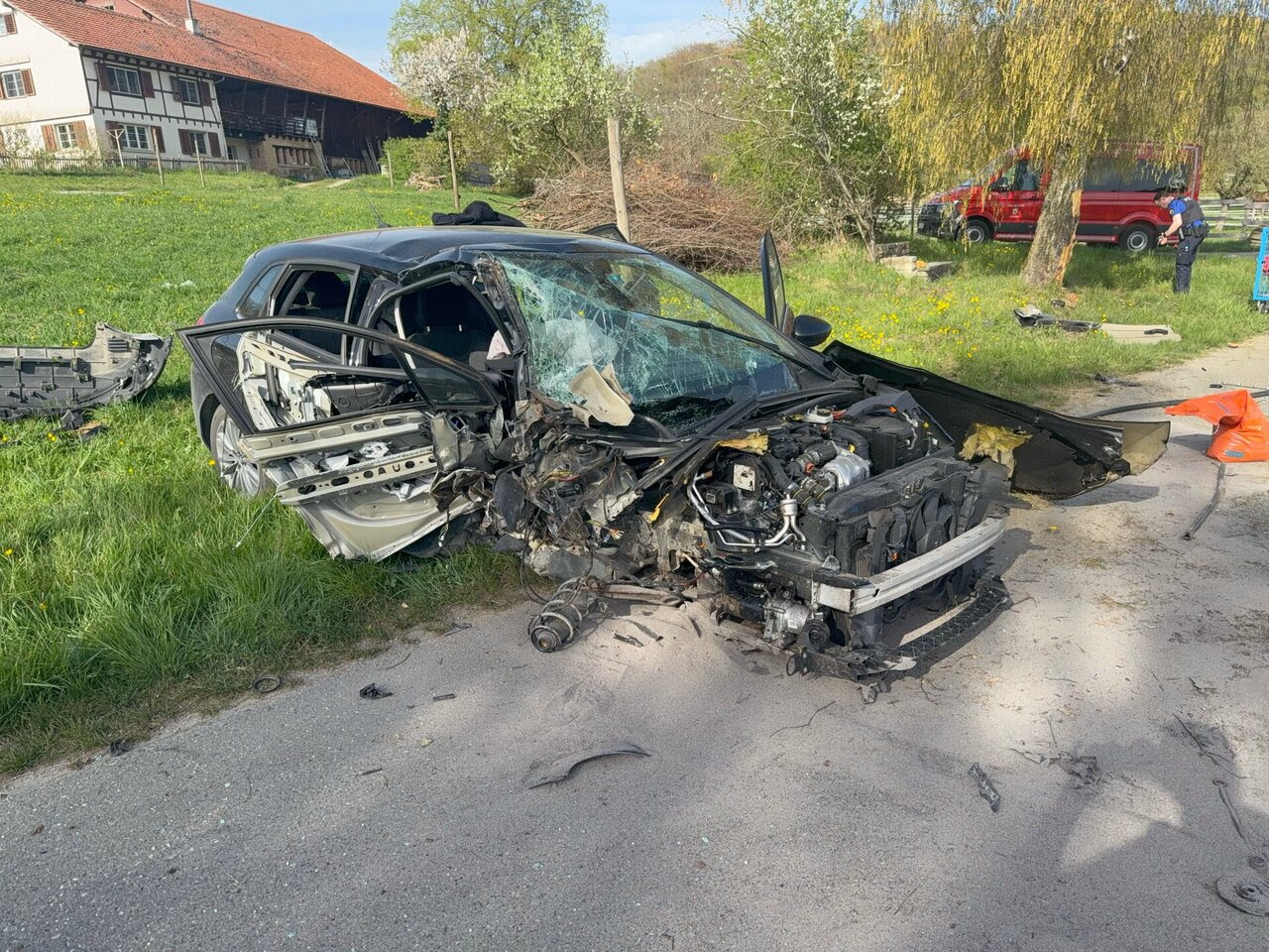 Dörflingen SH: Auto kracht in Baum – zwei junge Frauen teils schwer verletzt