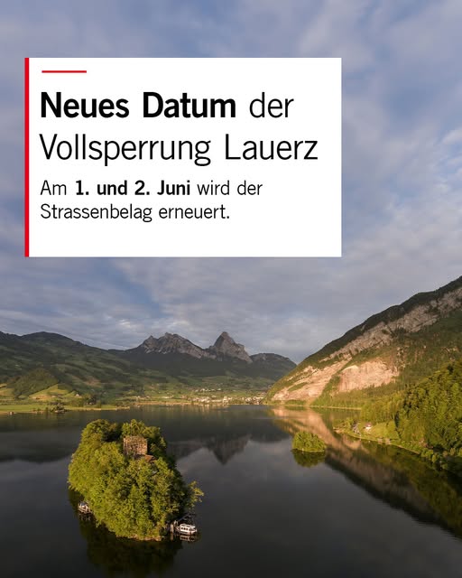 Lauerz SZ: Strasse nach Otten zwei Tage gesperrt – Belag wird komplett erneuert