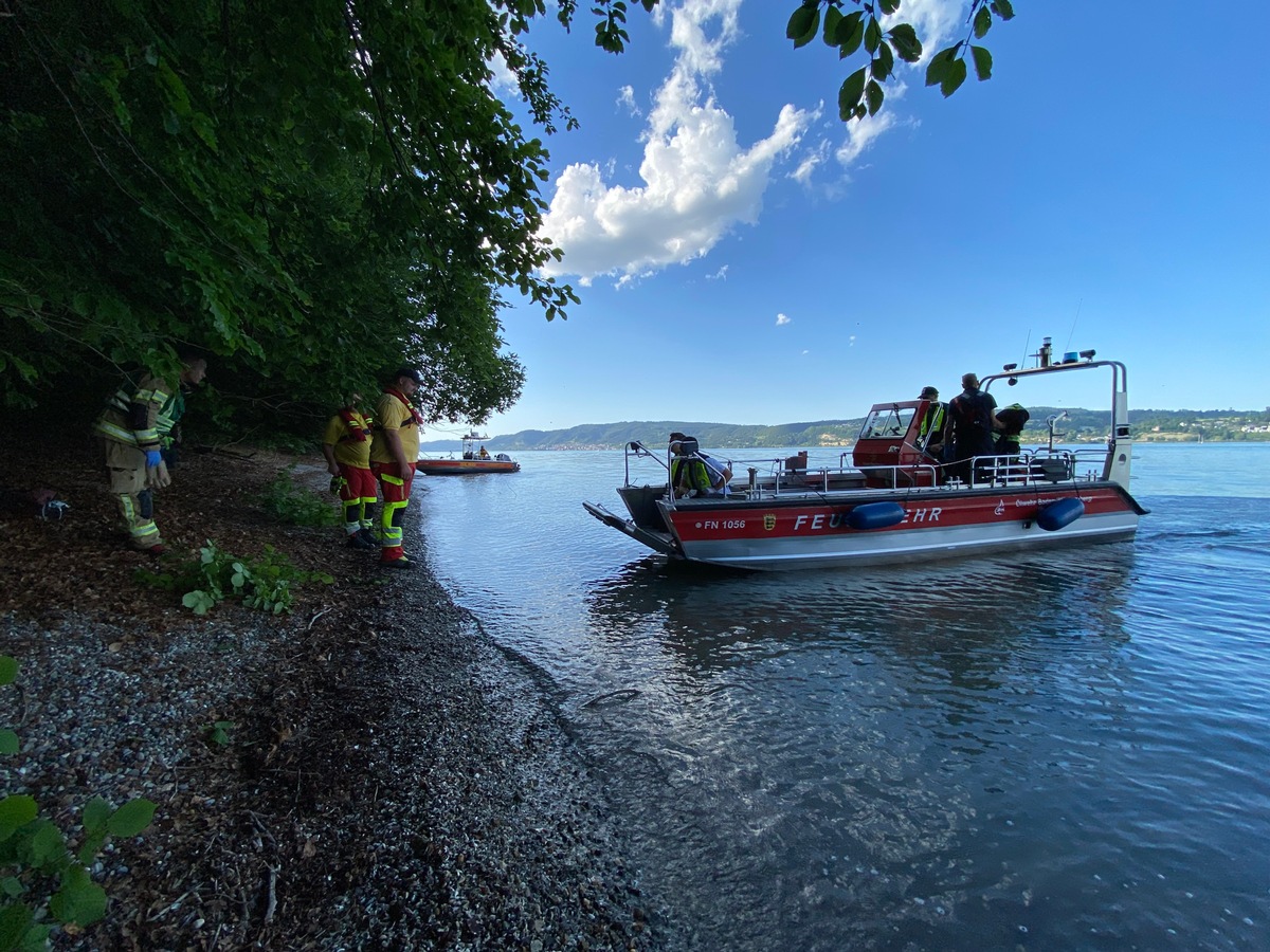 Konstanz, Baden-Württemberg: Gestürzte Wanderin per Rettungsboot geborgen