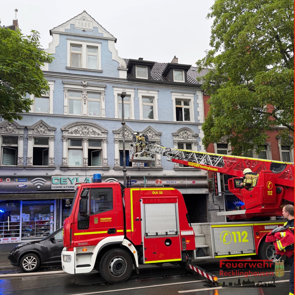 Recklinghausen, Nordrhein-Westfalen: Wohnungsbrand schnell gelöscht