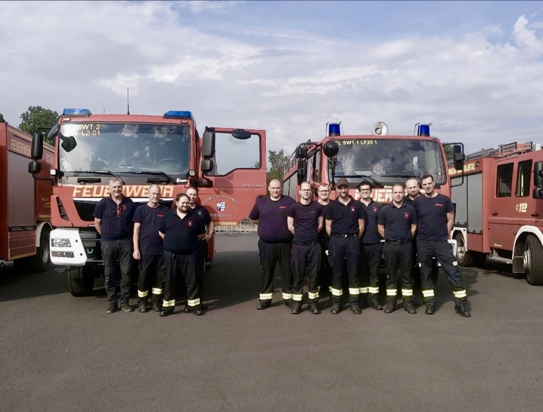 Schwalmtal, Nordrhein-Westfalen: Feuerwehr trainie