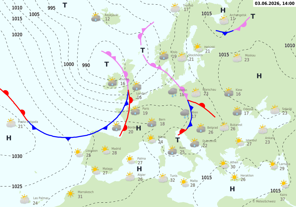 Wetter am Mittwoch, 03.06.2026: Schauer klingen ab, später mehr Sonne